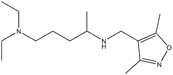 [5-(diethylamino)pentan-2-yl][(3,5-dimethyl-1,2-oxazol-4-yl)methyl]amine 结构式