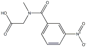 [methyl(3-nitrobenzoyl)amino]acetic acid 结构式