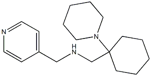 {[1-(piperidin-1-yl)cyclohexyl]methyl}(pyridin-4-ylmethyl)amine 结构式