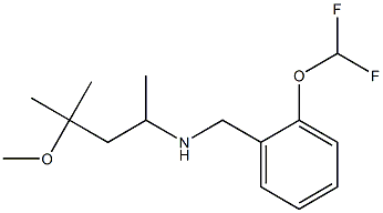 {[2-(difluoromethoxy)phenyl]methyl}(4-methoxy-4-methylpentan-2-yl)amine 结构式