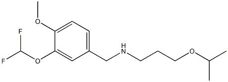 {[3-(difluoromethoxy)-4-methoxyphenyl]methyl}[3-(propan-2-yloxy)propyl]amine 结构式