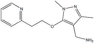 {1,3-dimethyl-5-[2-(pyridin-2-yl)ethoxy]-1H-pyrazol-4-yl}methanamine 结构式