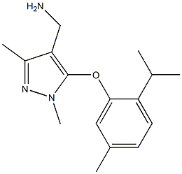 {1,3-dimethyl-5-[5-methyl-2-(propan-2-yl)phenoxy]-1H-pyrazol-4-yl}methanamine 结构式