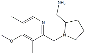{1-[(4-methoxy-3,5-dimethylpyridin-2-yl)methyl]pyrrolidin-2-yl}methanamine 结构式