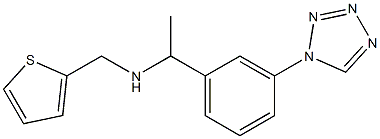 {1-[3-(1H-1,2,3,4-tetrazol-1-yl)phenyl]ethyl}(thiophen-2-ylmethyl)amine 结构式