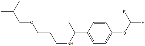 {1-[4-(difluoromethoxy)phenyl]ethyl}[3-(2-methylpropoxy)propyl]amine 结构式