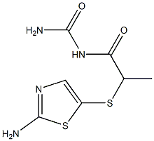 {2-[(2-amino-1,3-thiazol-5-yl)sulfanyl]propanoyl}urea 结构式