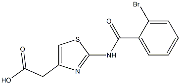 {2-[(2-bromobenzoyl)amino]-1,3-thiazol-4-yl}acetic acid 结构式