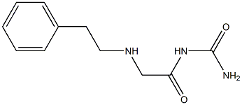 {2-[(2-phenylethyl)amino]acetyl}urea 结构式