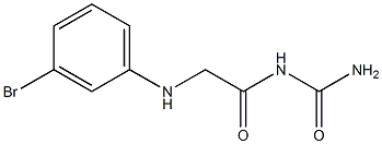 {2-[(3-bromophenyl)amino]acetyl}urea 结构式