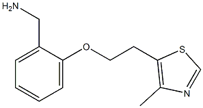 {2-[2-(4-methyl-1,3-thiazol-5-yl)ethoxy]phenyl}methanamine 结构式