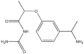 {2-[3-(1-aminoethyl)phenoxy]propanoyl}urea 结构式