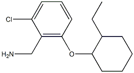 {2-chloro-6-[(2-ethylcyclohexyl)oxy]phenyl}methanamine 结构式