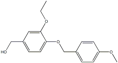 {3-ethoxy-4-[(4-methoxyphenyl)methoxy]phenyl}methanol 结构式