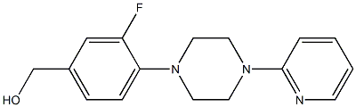 {3-fluoro-4-[4-(pyridin-2-yl)piperazin-1-yl]phenyl}methanol 结构式