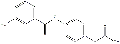 {4-[(3-hydroxybenzoyl)amino]phenyl}acetic acid 结构式