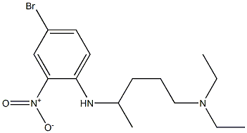 {4-[(4-bromo-2-nitrophenyl)amino]pentyl}diethylamine 结构式