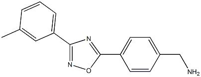 {4-[3-(3-methylphenyl)-1,2,4-oxadiazol-5-yl]phenyl}methanamine 结构式