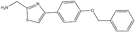 {4-[4-(benzyloxy)phenyl]-1,3-thiazol-2-yl}methanamine 结构式