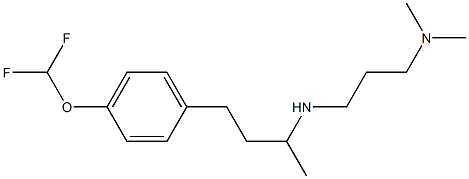 {4-[4-(difluoromethoxy)phenyl]butan-2-yl}[3-(dimethylamino)propyl]amine 结构式