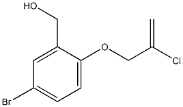 {5-bromo-2-[(2-chloroprop-2-en-1-yl)oxy]phenyl}methanol 结构式