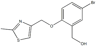 {5-bromo-2-[(2-methyl-1,3-thiazol-4-yl)methoxy]phenyl}methanol 结构式