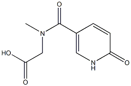 {methyl[(6-oxo-1,6-dihydropyridin-3-yl)carbonyl]amino}acetic acid 结构式