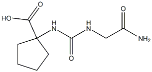 1-({[(2-amino-2-oxoethyl)amino]carbonyl}amino)cyclopentanecarboxylic acid 结构式