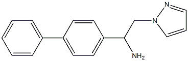 1-(1,1'-biphenyl-4-yl)-2-(1H-pyrazol-1-yl)ethanamine 结构式