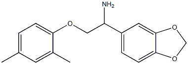 1-(1,3-benzodioxol-5-yl)-2-(2,4-dimethylphenoxy)ethanamine 结构式