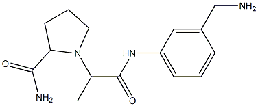 1-(1-{[3-(aminomethyl)phenyl]carbamoyl}ethyl)pyrrolidine-2-carboxamide 结构式