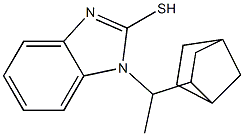 1-(1-{bicyclo[2.2.1]heptan-2-yl}ethyl)-1H-1,3-benzodiazole-2-thiol 结构式