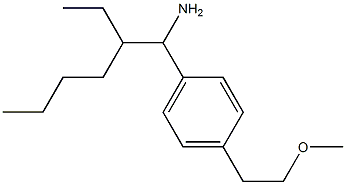 1-(1-amino-2-ethylhexyl)-4-(2-methoxyethyl)benzene 结构式