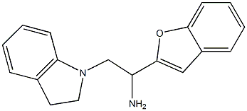 1-(1-benzofuran-2-yl)-2-(2,3-dihydro-1H-indol-1-yl)ethan-1-amine 结构式