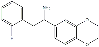 1-(2,3-dihydro-1,4-benzodioxin-6-yl)-2-(2-fluorophenyl)ethan-1-amine 结构式