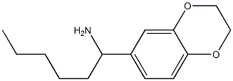 1-(2,3-dihydro-1,4-benzodioxin-6-yl)hexan-1-amine 结构式