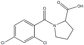 1-(2,4-dichlorobenzoyl)pyrrolidine-2-carboxylic acid 结构式