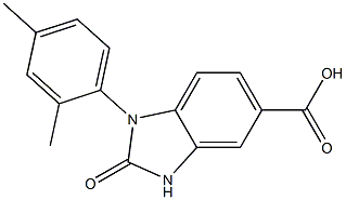 1-(2,4-dimethylphenyl)-2-oxo-2,3-dihydro-1H-1,3-benzodiazole-5-carboxylic acid 结构式