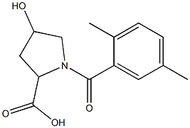 1-(2,5-dimethylbenzoyl)-4-hydroxypyrrolidine-2-carboxylic acid 结构式