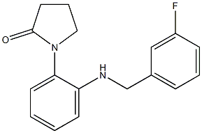 1-(2-{[(3-fluorophenyl)methyl]amino}phenyl)pyrrolidin-2-one 结构式