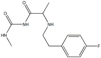 1-(2-{[2-(4-fluorophenyl)ethyl]amino}propanoyl)-3-methylurea 结构式