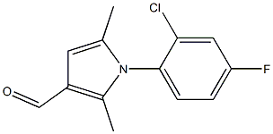 1-(2-chloro-4-fluorophenyl)-2,5-dimethyl-1H-pyrrole-3-carbaldehyde 结构式