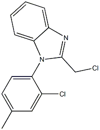 1-(2-chloro-4-methylphenyl)-2-(chloromethyl)-1H-1,3-benzodiazole 结构式