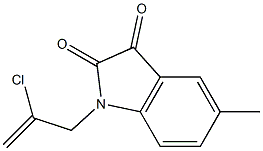 1-(2-chloroprop-2-en-1-yl)-5-methyl-2,3-dihydro-1H-indole-2,3-dione 结构式