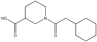 1-(2-cyclohexylacetyl)piperidine-3-carboxylic acid 结构式