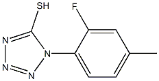 1-(2-fluoro-4-methylphenyl)-1H-1,2,3,4-tetrazole-5-thiol 结构式