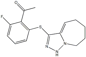 1-(2-fluoro-6-{5H,6H,7H,8H,9H-[1,2,4]triazolo[3,4-a]azepin-3-ylsulfanyl}phenyl)ethan-1-one 结构式