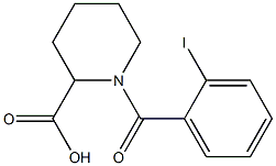1-(2-iodobenzoyl)piperidine-2-carboxylic acid 结构式