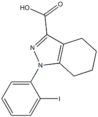 1-(2-iodophenyl)-4,5,6,7-tetrahydro-1H-indazole-3-carboxylic acid 结构式