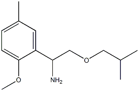 1-(2-methoxy-5-methylphenyl)-2-(2-methylpropoxy)ethan-1-amine 结构式